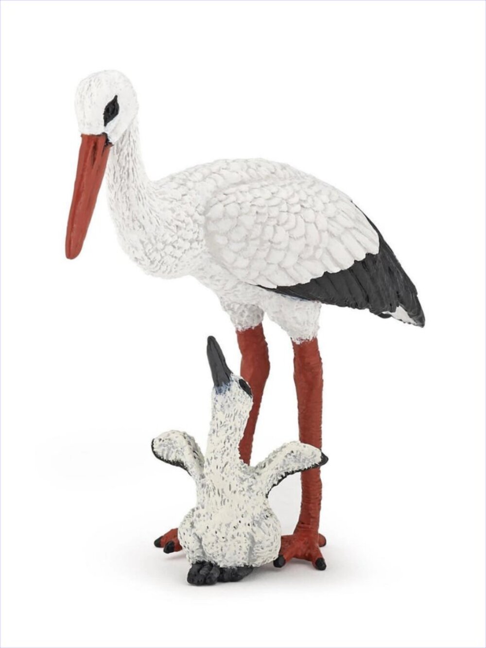 Papo Stork and Baby Stork Animal Figurine New wTag Add-On Item Age 3+